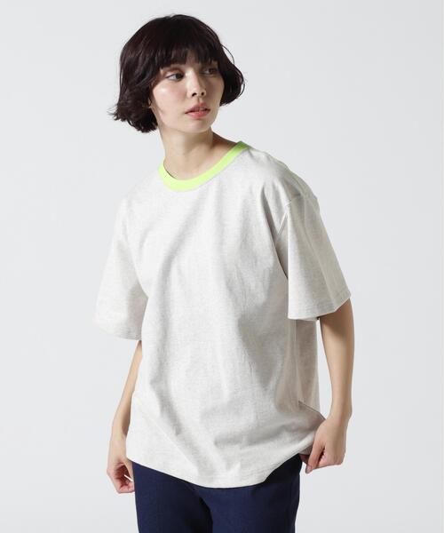 soglia(ソリア)の「SOGLIA/ソリア OPEN END SOLID TEE リンガーティー(Tシャツ/カットソー・レディース・キャメル/ホワイト/グレー・1)」の3枚目の写真