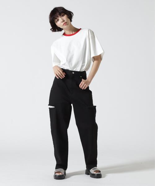 soglia(ソリア)の「SOGLIA/ソリア OPEN END SOLID TEE リンガーティー(Tシャツ/カットソー・レディース・キャメル/ホワイト/グレー・1)」の7枚目の写真