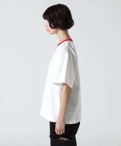 soglia(ソリア)の「SOGLIA/ソリア OPEN END SOLID TEE リンガーティー(Tシャツ/カットソー・レディース・キャメル/ホワイト/グレー・1)」の7枚目の写真