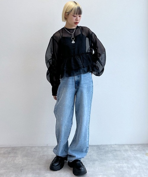 w closet(ダブルクローゼット)の「アソートデニムパンツ(デニムパンツ・レディース・ブルー系その他/サックスブルー/ブルー系その他2・FREE)」の6枚目の写真