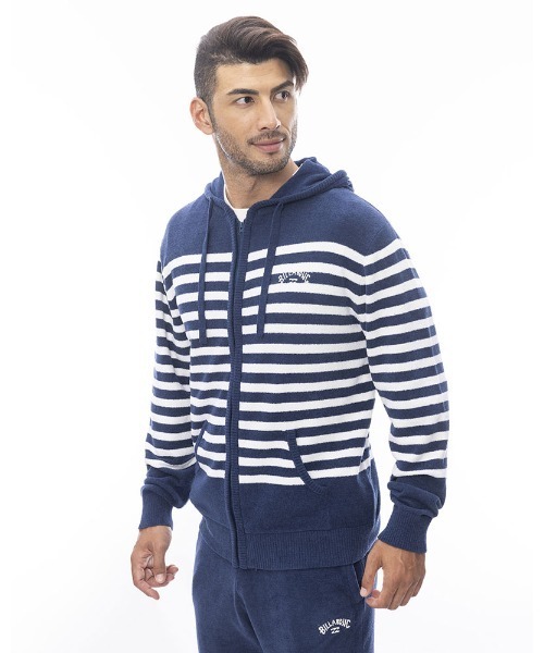 BILLABONG(ビラボン)の「BILLABONG メンズ MOLE KNIT PARKA 【2024年春夏モデル】/ビラボンジップアップパーカー(パーカー・メンズ・グレー/ブルー系その他/ネイビー・MEDIUM/X-LARGE/LARGE)」の7枚目の写真
