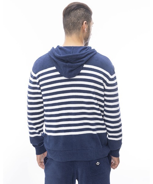 BILLABONG(ビラボン)の「BILLABONG メンズ MOLE KNIT PARKA 【2024年春夏モデル】/ビラボンジップアップパーカー(パーカー・メンズ・グレー/ブルー系その他/ネイビー・MEDIUM/X-LARGE/LARGE)」の8枚目の写真