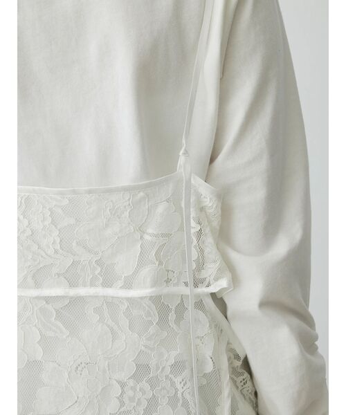 シャーリングスリーブTシャツ+レースキャミソールSET（Tシャツ/カットソー）｜AnriettMusee（アンリエットミュゼ）