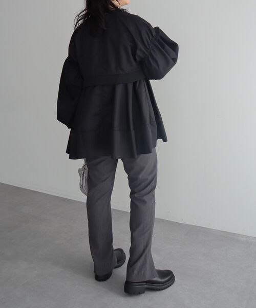 シャーリングスリーブTシャツ+レースキャミソールSET（Tシャツ/カットソー）｜AnriettMusee（アンリエットミュゼ）