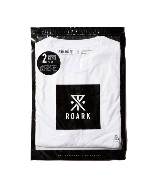 ROARK REVIVAL(ロアークリバイバル)の「【ROARK】REUSE 2PACK TEE(Tシャツ/カットソー・メンズ・ホワイト×ブラック・MEDIUM/LARGE/X-LARGE)」の1枚目の写真