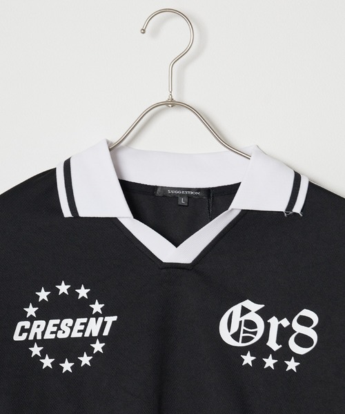 ROOPTOKYO(ループトウキョウ)の「衿付きサッカーロンT ゲームシャツ(Tシャツ/カットソー・メンズ・ブラック/ホワイト/ネイビー/バーガンディー・L/M)」の5枚目の写真