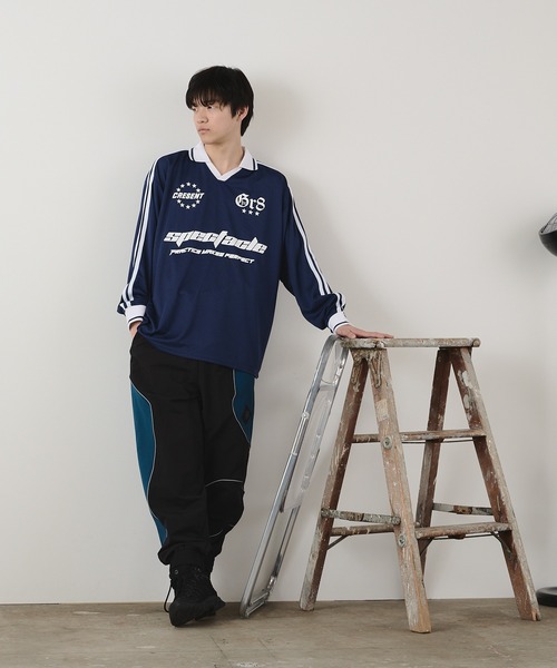ROOPTOKYO(ループトウキョウ)の「衿付きサッカーロンT ゲームシャツ(Tシャツ/カットソー・メンズ・ブラック/ホワイト/ネイビー/バーガンディー・L/M)」の17枚目の写真