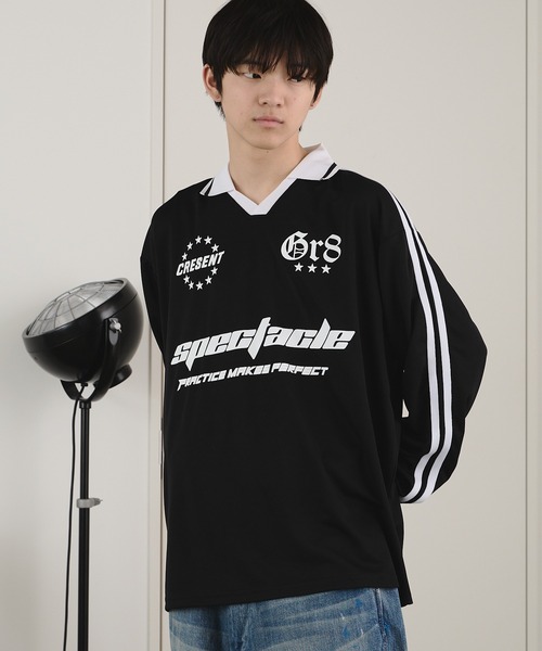 ROOPTOKYO(ループトウキョウ)の「衿付きサッカーロンT ゲームシャツ(Tシャツ/カットソー・メンズ・ブラック/ホワイト/ネイビー/バーガンディー・L/M)」の13枚目の写真