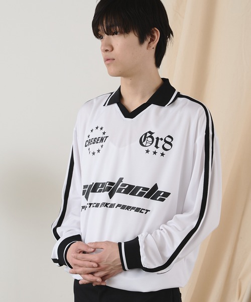 ROOPTOKYO(ループトウキョウ)の「衿付きサッカーロンT ゲームシャツ(Tシャツ/カットソー・メンズ・ブラック/ホワイト/ネイビー/バーガンディー・L/M)」の10枚目の写真