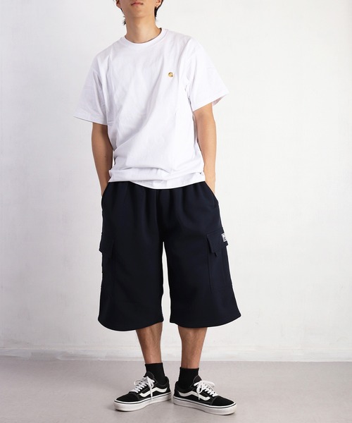 PRO CLUB （プロクラブ）の「PROCLUB 裏フリース カーゴハーフパンツ / FLEECE CARGO SHORTS（カーゴパンツ・メンズ・チャコールグレー/ブラック/ネイビー/ヘザーグレー・L/XL/M/S）」の19枚目の写真