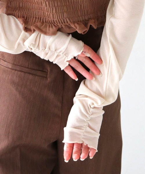 HER CLOSET（ハークローゼット）の「【vingtrois】チュールビスチェセットTシャツ（Tシャツ/カットソー・レディース・ブラック/オフホワイト/ライトベージュ・M）」の8枚目の写真