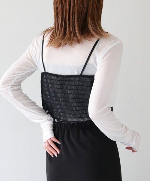 HER CLOSET（ハークローゼット）の「【vingtrois】チュールビスチェセットTシャツ（Tシャツ/カットソー・レディース・ブラック/オフホワイト/ライトベージュ・M）」の16枚目の写真