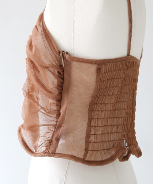 HER CLOSET（ハークローゼット）の「【vingtrois】チュールビスチェセットTシャツ（Tシャツ/カットソー・レディース・ブラック/オフホワイト/ライトベージュ・M）」の6枚目の写真