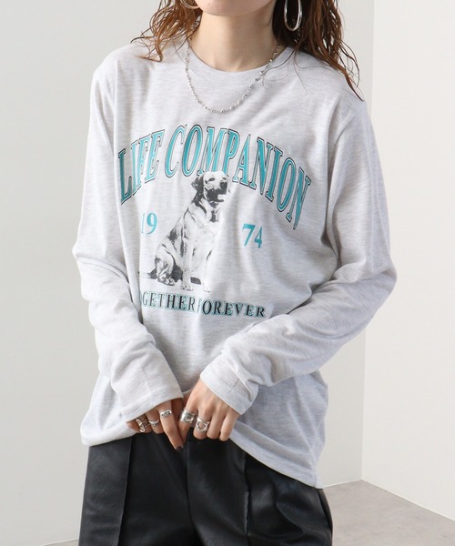 FUNALIVE(ファンアライブ)の「フォトプリントロングスリーブTシャツ(Tシャツ/カットソー・メンズ・ホワイト/ホワイト系その他/ライトグレー/スミクロ/ラベンダー/ミント/ホワイト系その他2/ブラック系その他/グレイッシュベージュ/サックスブルー/ブラック/ペールイエロー・M/L/LL)」の19枚目の写真