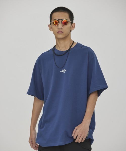 SAISON DE PAPILLON(セゾンドパピヨン)の「シリコンプリントTシャツ(Tシャツ/カットソー・レディース・モスグリーン/グリーン/ブルー/グレー/サックスブルー/ブラック/ライトベージュ/ブラウン/ホワイト/ネイビー/パープル/アクア/ベージュ・M/L)」の9枚目の写真