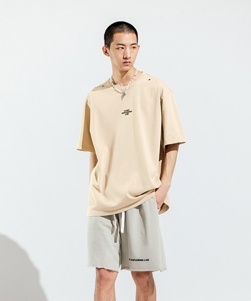 SAISON DE PAPILLON(セゾンドパピヨン)の「シリコンプリントTシャツ(Tシャツ/カットソー・レディース・モスグリーン/グリーン/ブルー/グレー/サックスブルー/ブラック/ライトベージュ/ブラウン/ホワイト/ネイビー/パープル/アクア/ベージュ・M/L)」の6枚目の写真