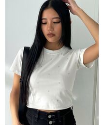 EMODA | ドットストーンコンパクトTシャツ(Tシャツ/カットソー)