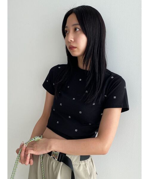 EMODA(エモダ)の「ドットストーンコンパクトTシャツ(Tシャツ/カットソー・レディース・ネイビー/ホワイト/ブラック/グレー・FREE)」の10枚目の写真