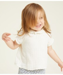 PETIT BATEAU（プチバトー）の「ダブルガーゼ半袖ブラウス