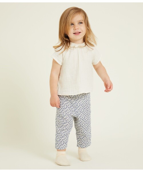 PETIT BATEAU（プチバトー）の「ダブルガーゼ半袖ブラウス