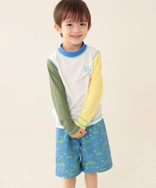 BEAMS mini(ビームスミニ)の「BEAMS mini / スイム セット 24SS(Boys 100~130cm)(ラッシュガード・キッズ・ライトグレー/その他・S(100~110)/M(110~120)/L(120~130))」の2枚目の写真
