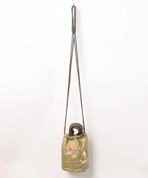 HOUSTON(ヒューストン)の「HOUSTON / QUILTING EFECT BAG / HS6845(ショルダーバッグ・レディース・ブラック/オリーブ・ONESIZE)」の8枚目の写真