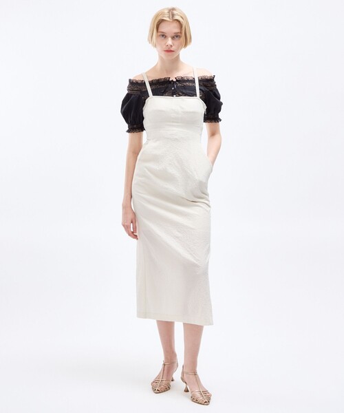 DEICY（デイシー）の「ライトチェックビスチェワンピース（ワンピース・レディース・アイボリー・0）」の14枚目の写真