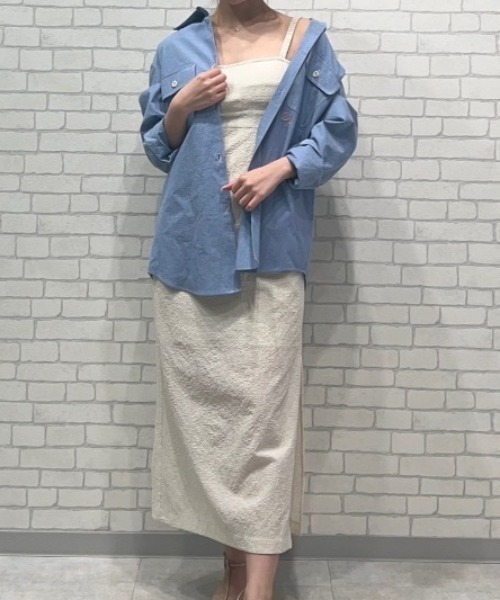 DEICY（デイシー）の「ライトチェックビスチェワンピース（ワンピース・レディース・アイボリー・0）」の9枚目の写真