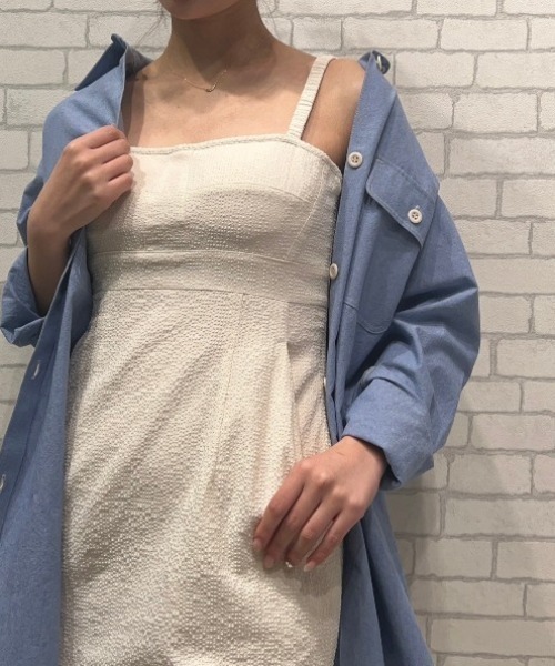 DEICY（デイシー）の「ライトチェックビスチェワンピース（ワンピース・レディース・アイボリー・0）」の8枚目の写真