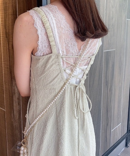 DEICY（デイシー）の「ライトチェックビスチェワンピース（ワンピース・レディース・アイボリー・0）」の5枚目の写真