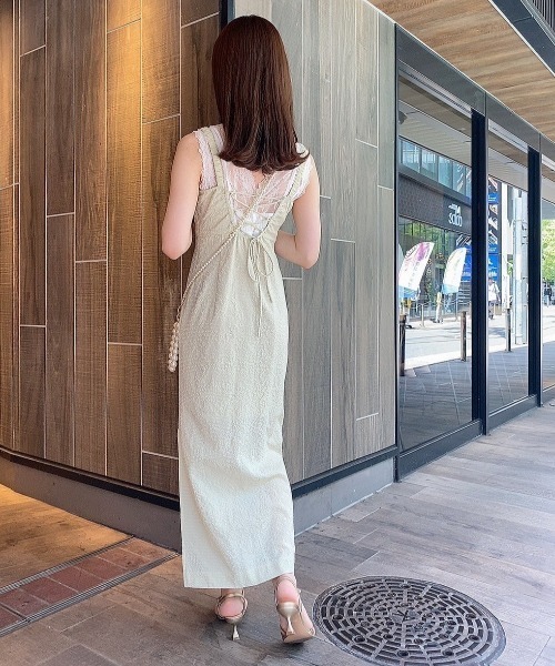 DEICY（デイシー）の「ライトチェックビスチェワンピース（ワンピース・レディース・アイボリー・0）」の6枚目の写真