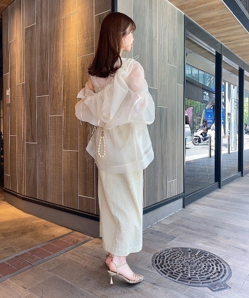 DEICY（デイシー）の「ライトチェックビスチェワンピース（ワンピース・レディース・アイボリー・0）」の7枚目の写真