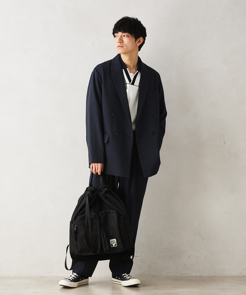 OUTDOOR PRODUCTS（アウトドアプロダクツ）の「【OUTDOOR PRODUCTS】別注 DRAWSTRING バックパック（ショルダーバッグ・メンズ・ネイビー/カーキ/ブラック・FREE）」の11枚目の写真