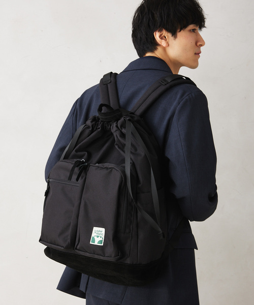 OUTDOOR PRODUCTS（アウトドアプロダクツ）の「【OUTDOOR PRODUCTS】別注 DRAWSTRING バックパック（ショルダーバッグ・メンズ・ネイビー/カーキ/ブラック・FREE）」の5枚目の写真