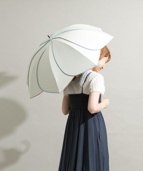 SMELLY（スメリー）の「晴雨兼用パイピングフラワー（長傘・レディース・ネイビー/ホワイト・FREE）」の15枚目の写真