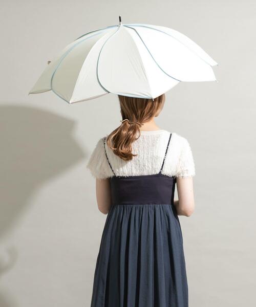 SMELLY（スメリー）の「晴雨兼用パイピングフラワー（長傘・レディース・ネイビー/ホワイト・FREE）」の16枚目の写真