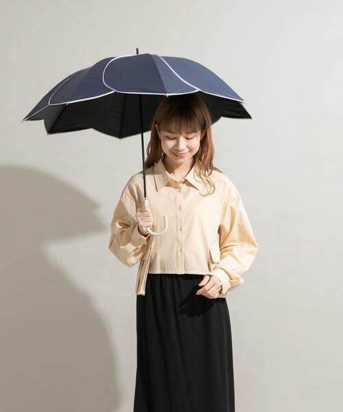 SMELLY（スメリー）の「晴雨兼用パイピングフラワー（長傘・レディース・ネイビー/ホワイト・FREE）」の22枚目の写真
