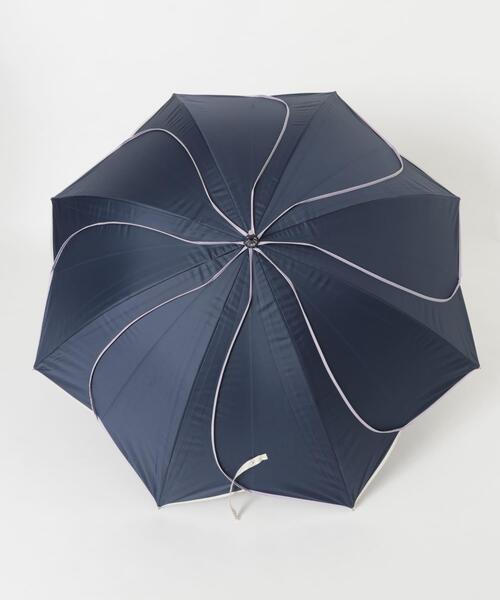 SMELLY（スメリー）の「晴雨兼用パイピングフラワー（長傘・レディース・ネイビー/ホワイト・FREE）」の4枚目の写真
