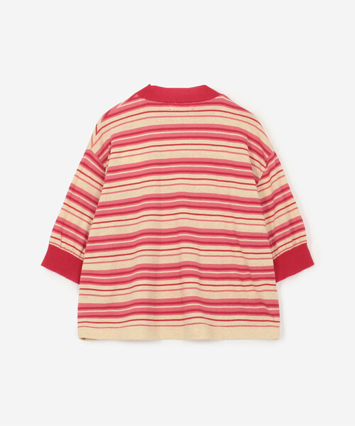【mintです】MEYAME ボーダー　ニット　Tシャツ　メヤメ MEYAME ニット セーター |「別注」ボーダー コットンニット半袖T