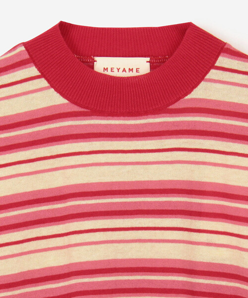 MEYAME（メヤメ）の「MEYAME | 〈別注〉コットン 半袖ボーダー