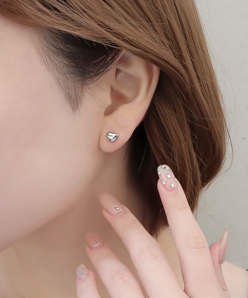セール】blackdia ocean ミニハートスタッドピアス（ピアス（両