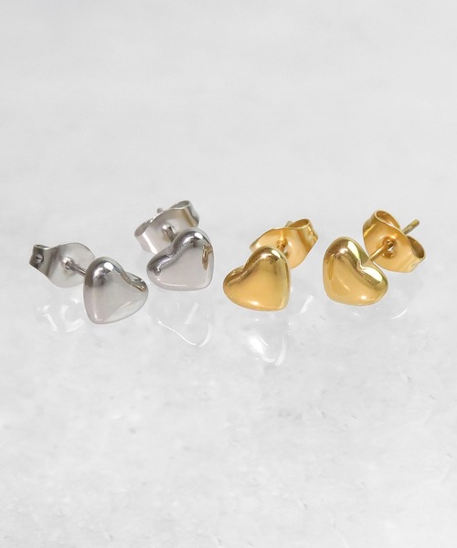 blackdia ocean（ブラックダイヤオーシャン）の「blackdia ocean  ミニハートスタッドピアス（ピアス（両耳用）・レディース・ゴールド/シルバー・FREE）」の6枚目の写真