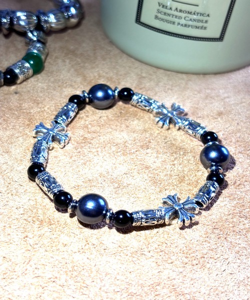 セール】メンズ シルバー ビーズ ブレスレット（ブレスレット