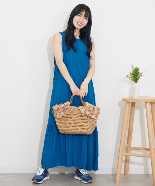 KATHARINE ROSS（キャサリンロス）の「【KATHARINE ROSS】WEB限定 フリルペーパーバッグ（かごバッグ・レディース・ベージュ/ブラック・MEDIUM）」の16枚目の写真