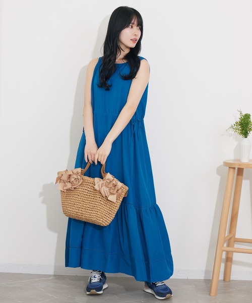 KATHARINE ROSS（キャサリンロス）の「【KATHARINE ROSS】WEB限定 フリルペーパーバッグ（かごバッグ・レディース・ベージュ/ブラック・MEDIUM）」の18枚目の写真