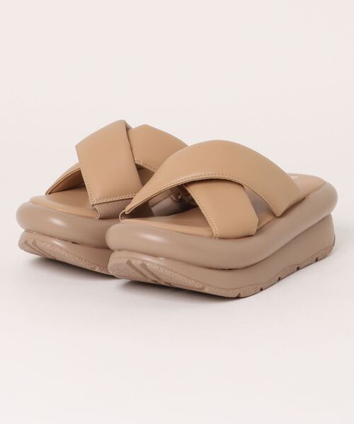 FIG&VIPER（フィグアンドバイパー）の「【FIG&VIPER】 厚底パテッドサンダル（サンダル・レディース・ベージュ/ブラック/アイボリー・S/LL/L/M）」の3枚目の写真