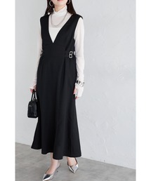 &. NOSTALGIA | 【ZOZO限定】ツイードライクウエストサイドベルトジャンスカ(ジャンパースカート)