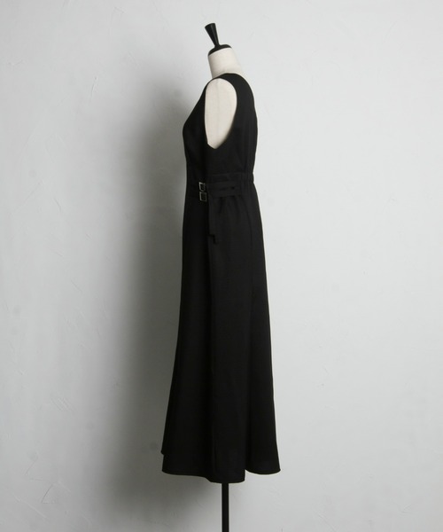 &. NOSTALGIA（アンドドットノスタルジア）の「【ZOZO限定】ツイードライクウエストサイドベルトジャンスカ（ジャンパースカート・レディース・ブラック・M）」の8枚目の写真