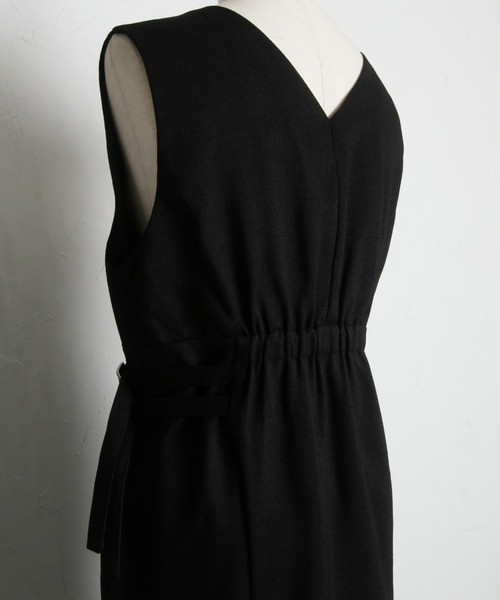 &. NOSTALGIA（アンドドットノスタルジア）の「【ZOZO限定】ツイードライクウエストサイドベルトジャンスカ（ジャンパースカート・レディース・ブラック・M）」の10枚目の写真