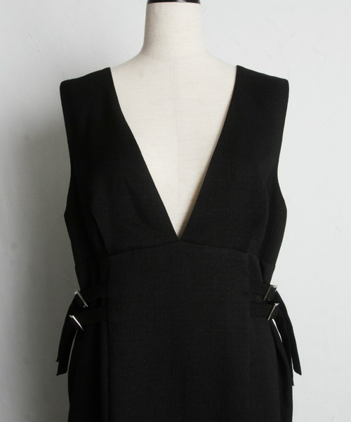 &. NOSTALGIA（アンドドットノスタルジア）の「【ZOZO限定】ツイードライクウエストサイドベルトジャンスカ（ジャンパースカート・レディース・ブラック・M）」の11枚目の写真